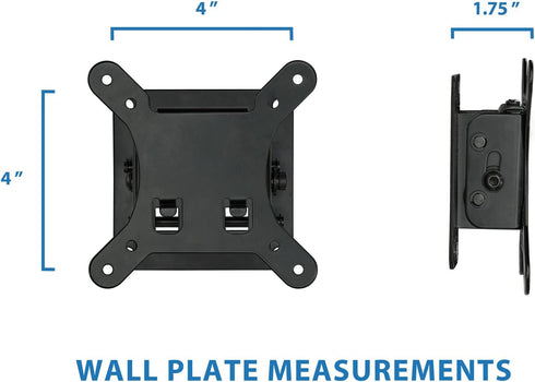 Mount-It! 13-32 Inch 33 Lbs Small TV Monitor Wall Mount | Quick Release | Fits LCD/LED Screen | Max | Slim Tilting