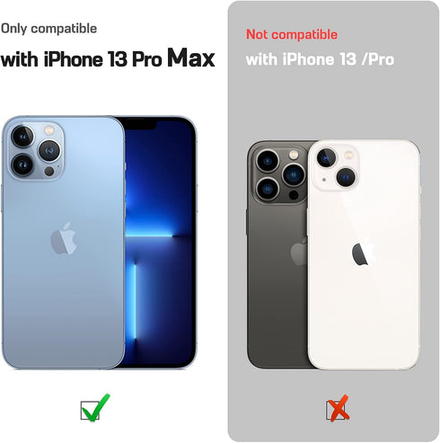 LOHASIC Leather Case for iPhone 13 Pro Max – Slim Soft Luxury Chrome Edge Cover, Business Designer Case for Men Women -