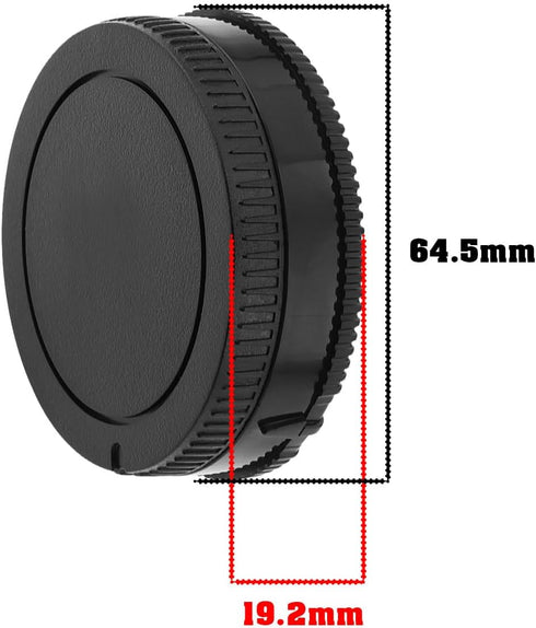 SING F LTD 3 Sets Plastic Body Cap and Rear Lens Cap 64.5 x 19.2mm for Sony A100 A200 A230 A290, Minolta AF