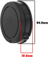 SING F LTD 3 Sets Plastic Body Cap and Rear Lens Cap 64.5 x 19.2mm for Sony A100 A200 A230 A290, Minolta AF