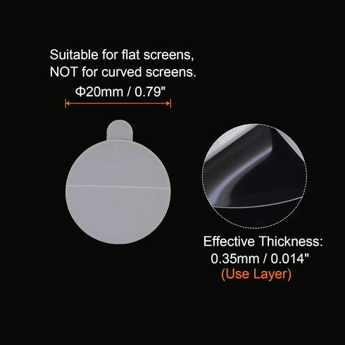 5pcs Watch Glass Screen Protectors, 20mm Anti-Blue Light TPU Anti-Scratch Waterproof Protective Film for Smartwatch