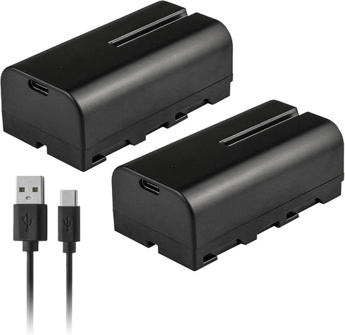 Kastar NP-F570T USB-C Battery 2-Pack Replacement for Sony HDR-FX1000, GV-A100, GV-D700, and More Cameras