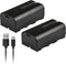Kastar NP-F570T USB-C Battery 2-Pack Replacement for Sony HDR-FX1000, GV-A100, GV-D700, and More Cameras