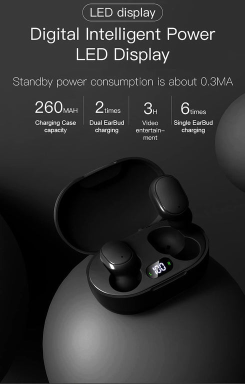 Acuvar Fully Wireless Bluetooth 5.0 Rechargeable iPX4 Water & Sweat Proof Earbud Headphones with Microphone, Touch
