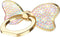 Cavdycidy Bling Butterfly Cell Phone Ring Holder Finger, 360 Rotation Sparkle Phone Holder Ring Grip, Butterfly Ring