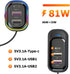 66W Car Charger with 6 Multi Ports USB Type C & QC3.0 Fast Charging Adapter Auto Cigarette Lighter Plug for iPhone 15