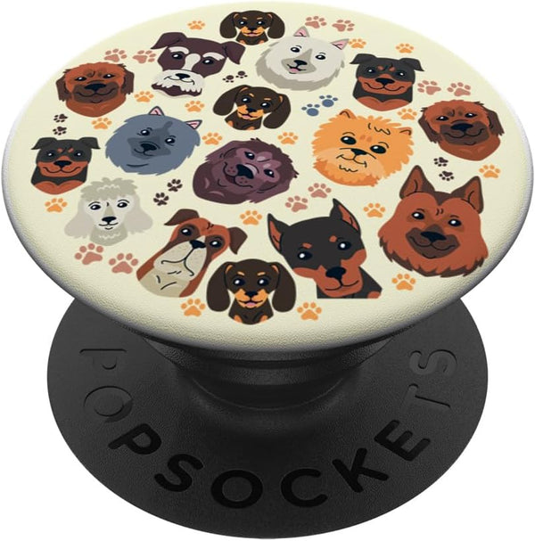 Animal Lover Dog Lover Pet Owner Cute Paw Prints PopSockets Standard PopGrip