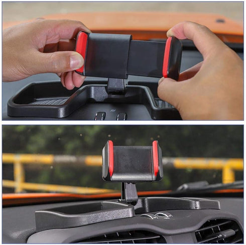 CheroCar Cellphone Multi-Mount Phone Bracket Holder Kit with Storage Box for Jeep Renegade 2015-2025 (Phone Holder-B)