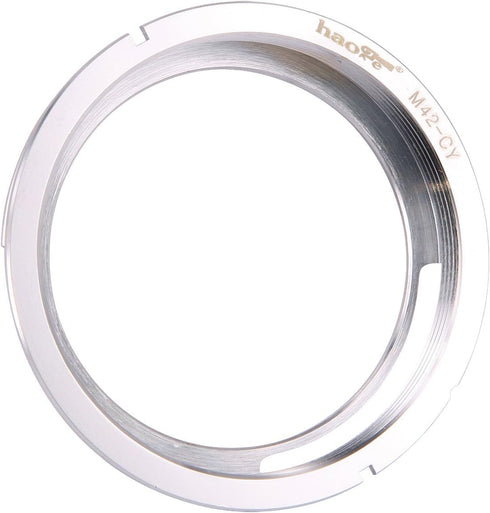 Haoge Manual Lens Mount Adapter for M42 42mm Screw Mount Lens to Contax Yashica CY Mount Camera