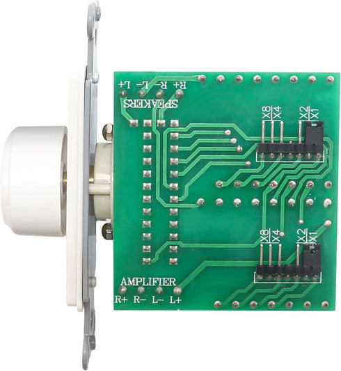 Recoil VC-R100 100W Impedance Matching Wall Mount Volume Control Knob, Flush in-Wall Plate Rotary Knob for Hi-Fi Home