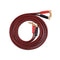 HiFi Speaker Wire - Pure Copper Cable with Right Angle L Type Banana Plugs, Red & Black (1.8m)