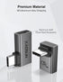 XAOSUN 90 Degree USB C to C Adapter Mixed Pack, Right Angle USB C Male to USB C Female Adapter, USB4 Type C Power Data