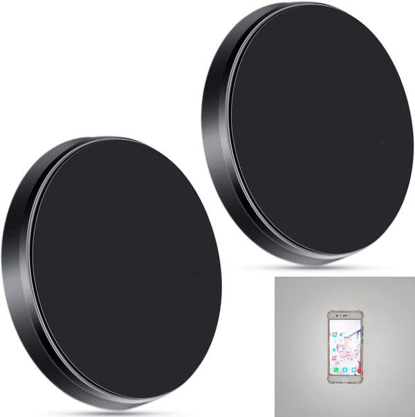 Pack of 2 Wall Mounted Phone Magnet, Large Size Magnetic Phone Attachment Sticker Universal Cellphone Wall Mount