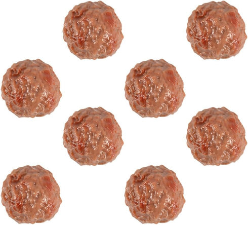 Artificial Lifelike Beef Meatball Model 8 Pieces PVC Fake Food Props for