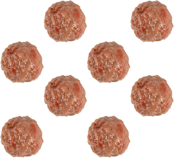 Artificial Lifelike Beef Meatball Model 8 Pieces PVC Fake Food Props for