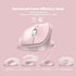 MICROPACK Digitally Yours Ergonomic Wireless Mouse with USB Receiver for PC, Laptop, Pink