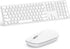 OMOTON Bluetooth Keyboard and Mouse Combo for Mac, Wireless Multi-Device Keyboard with Numeric Keypad (White)