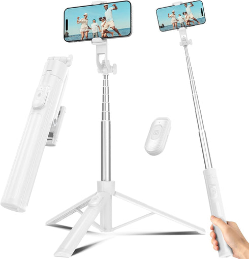 Liphisy Selfie Stick Travel Tripod for Cell Phone with Remote Control and Phone