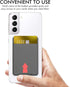 AHASTYLE Phone Card Holder Stick On, Slim Phone Wallet with Strong Adhesive Silicone Pouch for iPhone/Android (Deep