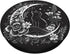 Cat Sitting On Crescent Moon Flowers Stars Drawing Women PopSockets Swappable PopGrip