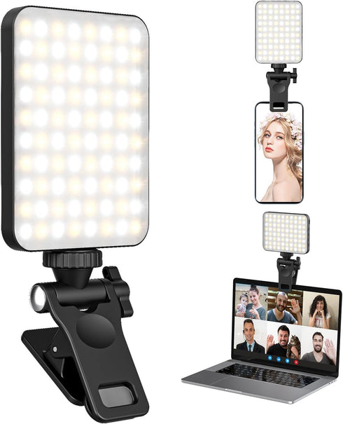 XINBAOHONG Rechargeable Selfie Light, Clip Fill Light for Phone Laptop Tablet Portable Light