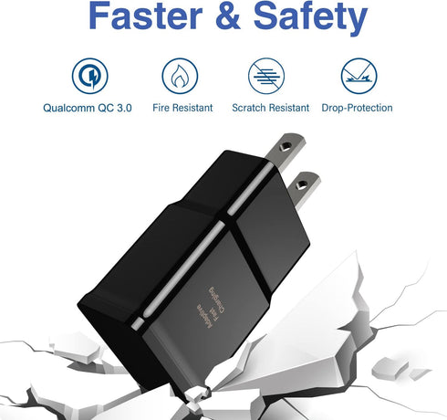 Type C Charger Fast Charging,Android Phone Charger Block with USB C Charger Cable 6.6Ft for Samsung Galaxy S24 Ultra/S23 Plus/S22/S21/S20/S10/S10 Plus/S10E/S9/S8/Note 8/9/10/20