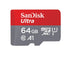 SanDisk Ultra Plus 64GB microSDXC UHS-I Card with SD Adapter, Full HD up to 100 MB/S (2 Pack)