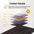 FlexSolar 10W Portable Solar Chargers 5V USB Small Power Emergency ETFE Panels Foldable IP67 Waterproof Camping Hiking Backpacking for Phones Fans Flashlight Watches Small Power Banks Battery Packs