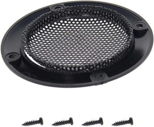 Fielect 2" Speaker Grill Cover, Black Metal Trim Decorative Circle Grille with 8 Screws