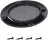 Fielect 2" Speaker Grill Cover, Black Metal Trim Decorative Circle Grille with 8 Screws
