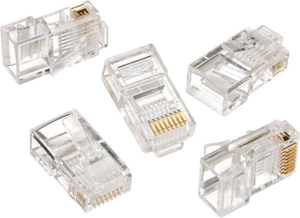 IDEAL Electrical 85-346 8P8C Modular Plugs Connector, RJ-45 Connector for CAT5e, Twisted Pair 100 MHz Cables, 25 Connectors by Ideal Industries