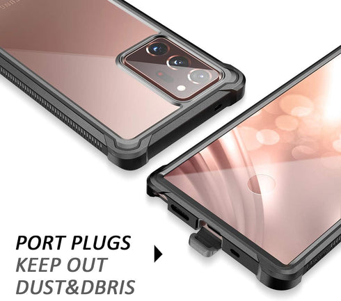 Dexnor Rugged Protective Case for Galaxy Note 20 Ultra 5G with Screen Protector - Black