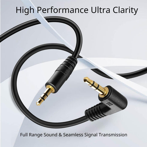 TNP Audio Cable 3.5mm Right Angle (15FT) Male to Male Gold Plated AUX Auxiliary Headset Jack Adapter TRS Cord for Bose Sony Headphones Cord Replacement iPhone iPod iPad Computer Portable Speaker Car by TNP Products