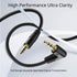 TNP Audio Cable 3.5mm Right Angle (15FT) Male to Male Gold Plated AUX Auxiliary Headset Jack Adapter TRS Cord for Bose Sony Headphones Cord Replacement iPhone iPod iPad Computer Portable Speaker Car by TNP Products