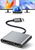 Siawclub USB C to Dual HDMI Adapter, with 2 4K@60Hz HDMI Docking Station,