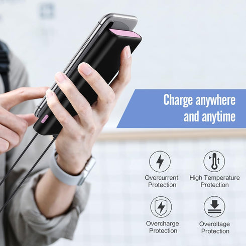 Ekrist 25,800mAh,5V/3A IC,3 Pack 17 16 15,Samsung,Android-Pink Portable Charger Power Bank USB C in&Out Fast Phone