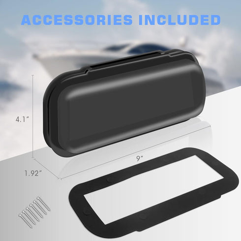 Water Resistant Marine Radio Cover, Boat Stereo Splash Guard Housing, Universal Single DIN Waterproof Case