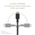 Native Union Type-C Belt Cable - 4ft USB-C to USB-C, ultra-strong, compatible with iPhone 15, iPad Pro, Samsung S23