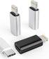 zoyuzan 3Pack USB C Female to Lightning Male Adapter for iPhone 12/11/8/X/XR/XS/SE/7Plus/Pro Max, Charging Support