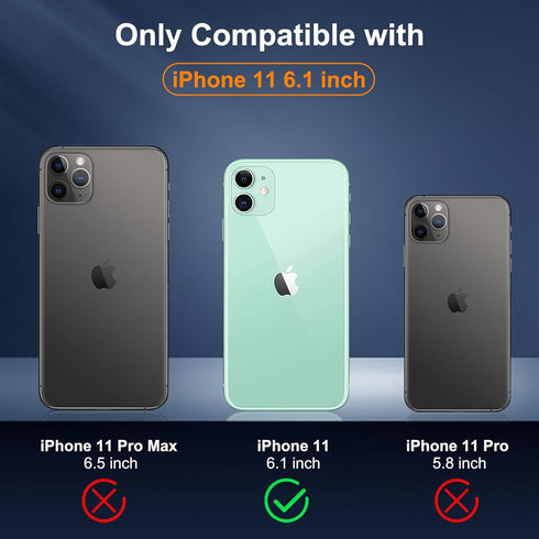 SUPFINE Magnetic iPhone 11 Case, Slim Translucent Matte Shockproof Cover with 10 FT Military Grade Drop Protection,