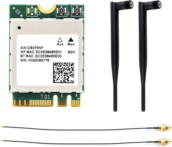 Waveshare AW-CB375NF Dual-Band Wireless NIC, 2.4G/5GHz WiFi 5, NGFF(M.2 A/E Key) Interface, RTL8822CE-CG Core, Support