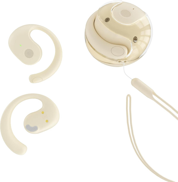 Ows Hanging Earphones Khaki, Bluetooth 5.4 Low Latency, Air Conduction Wireless Earphones, IPX5 Waterproof, Noise