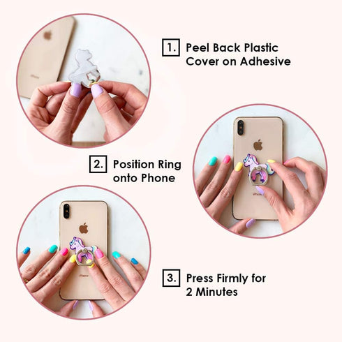 Velvet Caviar Cell Phone Ring Holder - Finger Ring & Stand for iPhone, Galaxy, Most Smartphones (Hamsa Hand)