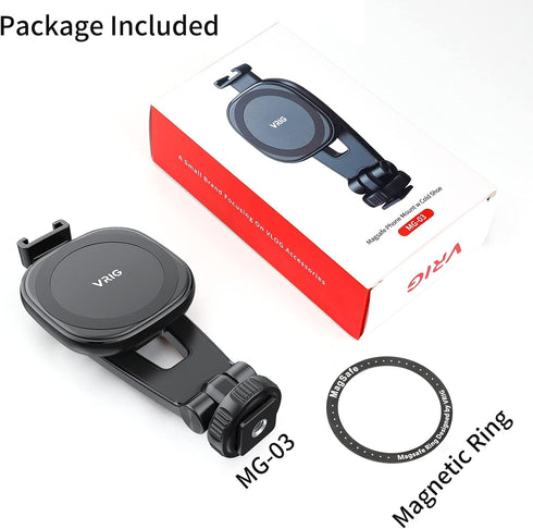 VRIG Express MG-03 17.16.15.14.13.12 Cases,360 VRIG Magnetic Phone Tripod Mount,Tripod Mount for Magsafe w Cold Shoe