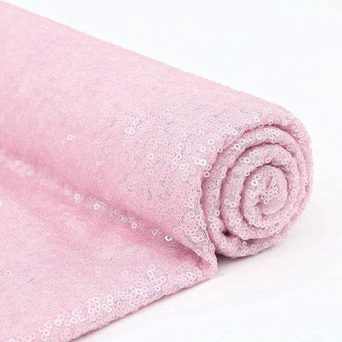 Pink Sequin Backdrop Curtains 2 Panels, 4FTx8FT Glitter Pink Photo Drapes for Party, Wedding, Baby Shower