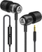 Ludos Clamor Wired Earbuds, In-Ear Headphones with Microphone, Noise Isolating for Kids and Women