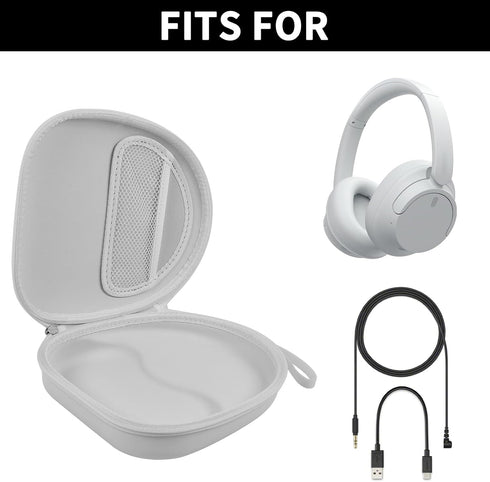 PAIYULE Case Compatible with Sony WH-CH720N WH-CH520 Noise Canceling Wireless Headphones Bluetooth Over The Ear Headset, Carrying Storage for JBL Tune 510BT/ for Edifier W820NB Plus (Box Only) (White)