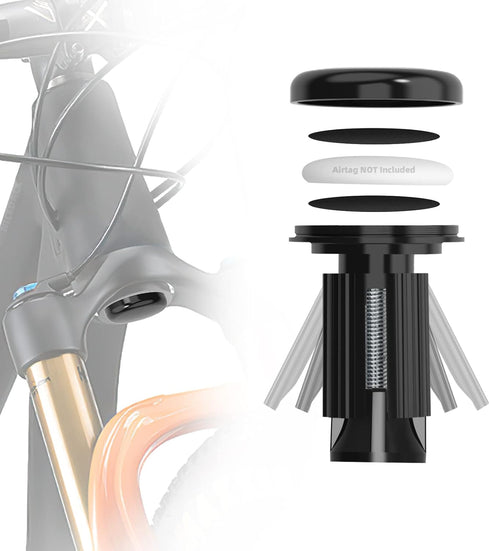 NICEDACK Hidden AirTag Bike Mount, Waterproof Anti-Theft Protection for Mountain Bike, Suitable for Bikes with Hole