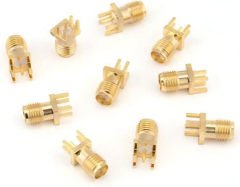 10Pcs SMA Female Jack Connector Brass PCB Clip Mount Base