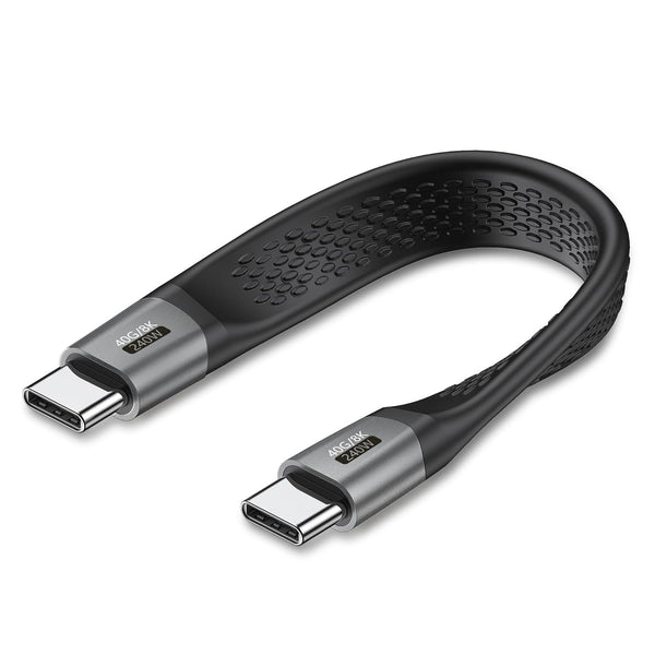 Short USB C Cable (5inch), Thunderbolt 4 USB 4 Cable with 40Gbps Data Transfer, 240W PD Fast Charging, Compatible for